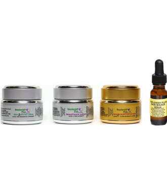 Replenish Plus L-Value Package two with two silver jars, gold jar and serum dropper